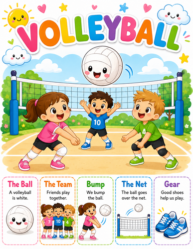 Volleyball I Preschool I Infographic