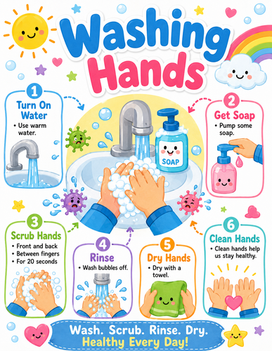 Washing Hands I Preschool I Infographic