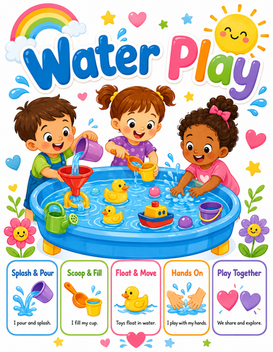 Water Play I Preschool I Infographic