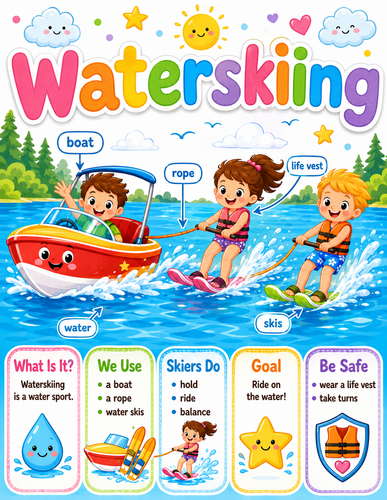 Waterskiing I Preschool I Infographic