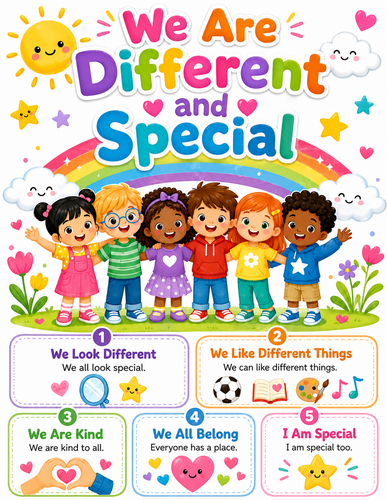 We are Different and Special I Preschool I Infographic