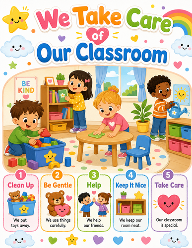 We Take Care of Our Classroom I Preschool I Infographic