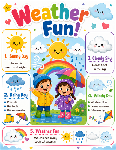 Weather Fun I Preschool I Infographic