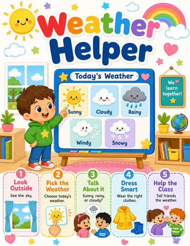 Weather Helper I Preschool I Infographic