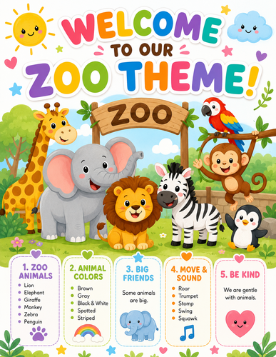 Welcome to Our Zoo Theme I Preschool I Infographic