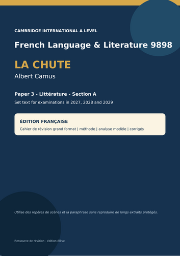 La Chute A Level French Literature Two-Book Revision Bundle