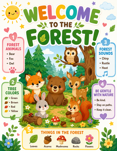 Welcome to the Forest I Preschool I Infographic