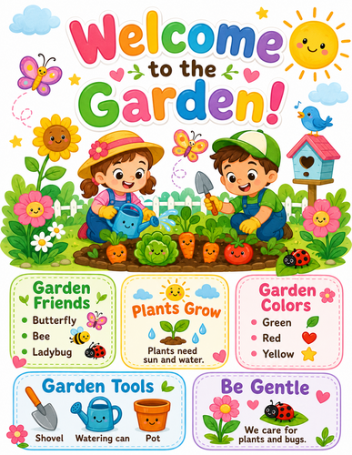 Welcome to the Garden I Preschool I Infographic