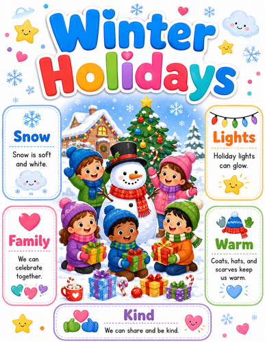 Winter Holidays I Preschool I Infographic