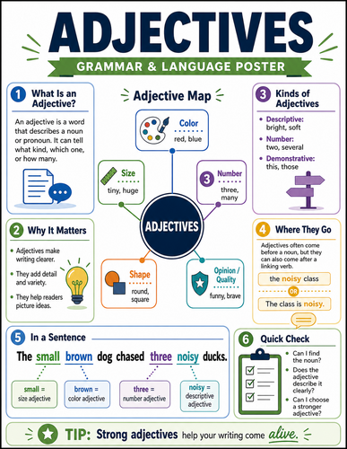 Adjectives I Infographic