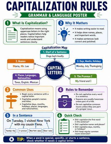 Capitalization Rules I Infographic