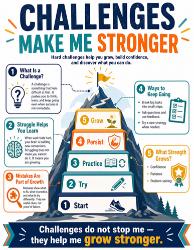 Challenges Make Me Stronger I Infographic