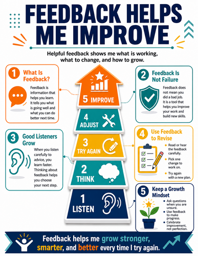 Feedback Helps Me Improve I Infographic