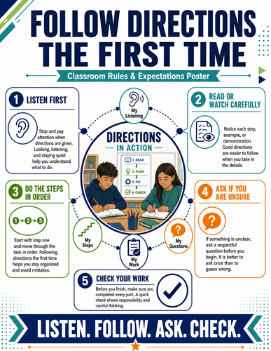 Follow Directions the First Time I Infographic