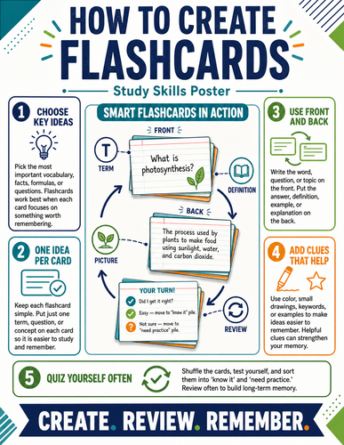How to Create Flashcards I Infographic