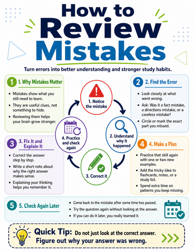 How to Review Mistakes I Infographic