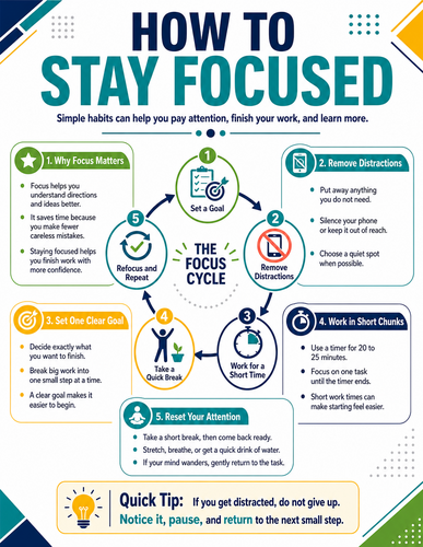 How to Stay Focused I Infographic