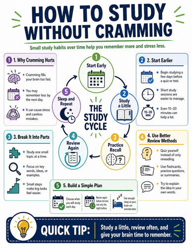 How to Study Without Cramming I Infographic