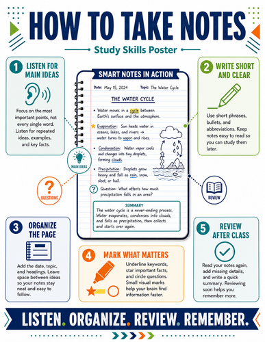 How to Take Notes I Infographic