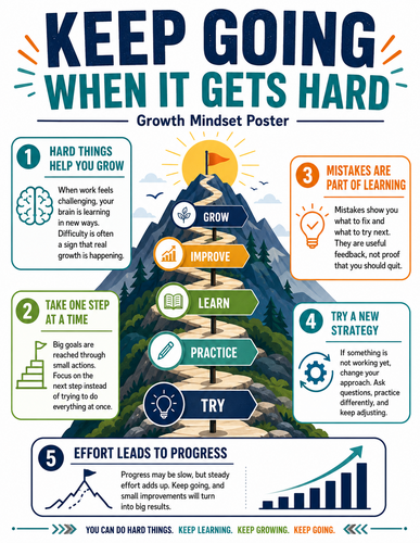 Keep Going When It Gets Hard I Infographic
