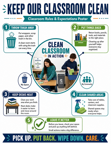 Keep Our Classroom Clean I Infographic