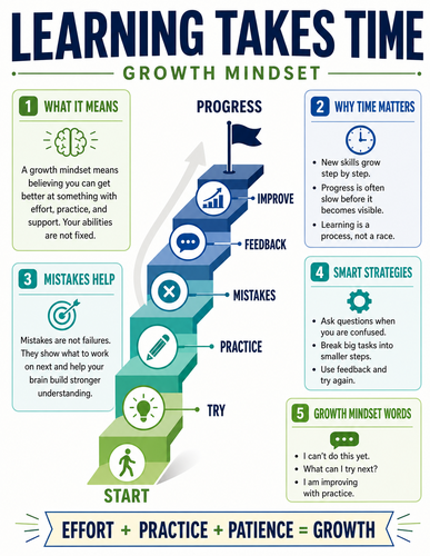 Learning Takes Time I Infographic