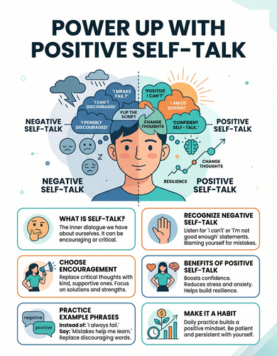 Power Up with Positive Self-Talk I Infographic