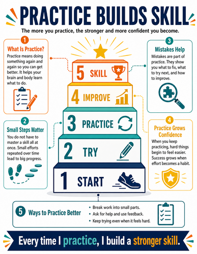 Practice Builds Skill I Infographic