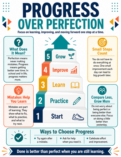Progress Over Perfection I Infographic