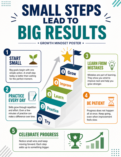 Small Steps Lead to Big Results I Infographic