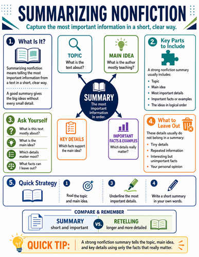 Summarizing Nonfiction I Infographic