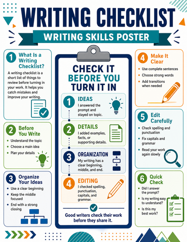 Writing Checklist I Infographic