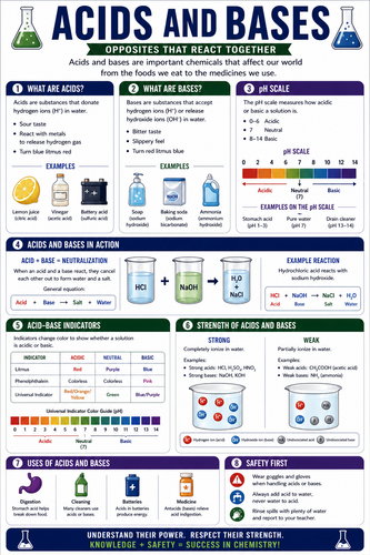 Acids and Bases I High School I Infographic