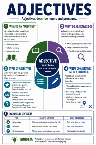 Adjectives I High School I Infographic