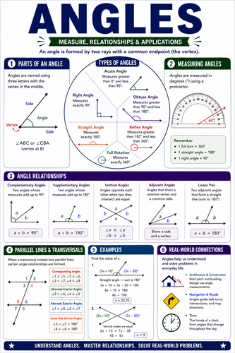Angles I High School I Infographic