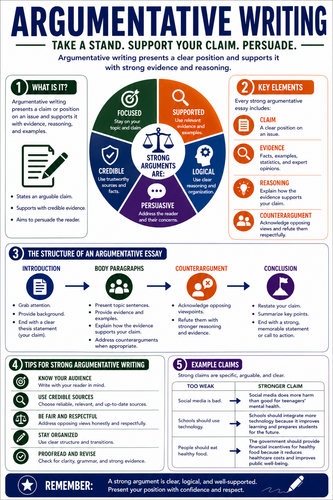 Argumentative Writing I High School I Infographic