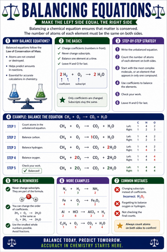 Balancing Equations I High School I Infographic