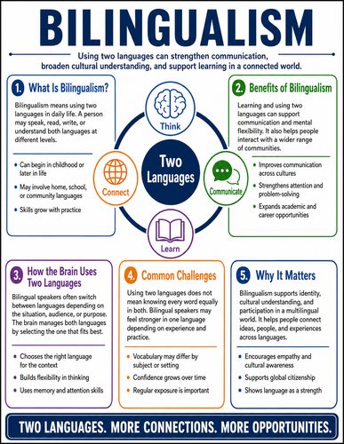 Bilingualism I High School I Infographic