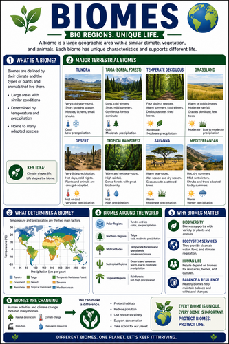 Biomes I High School I Infographic