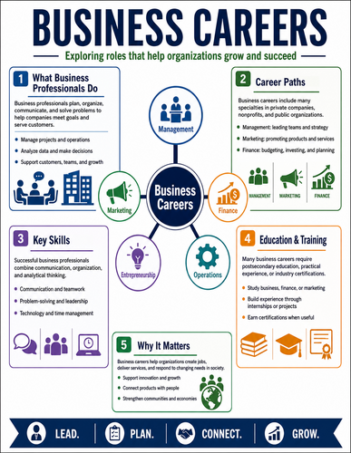 Business Careers I High School I Infographic