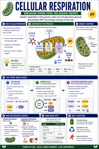 Cellular Respiration I High School I Infographic