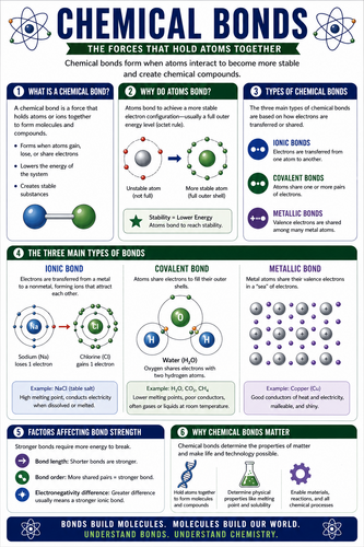Chemical Bonds I High School I Infographic
