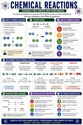 Chemical Reactions I High School I Infographic