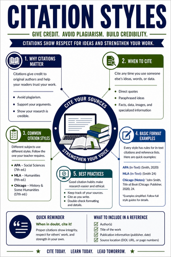Citation Styles I High School I Infographic