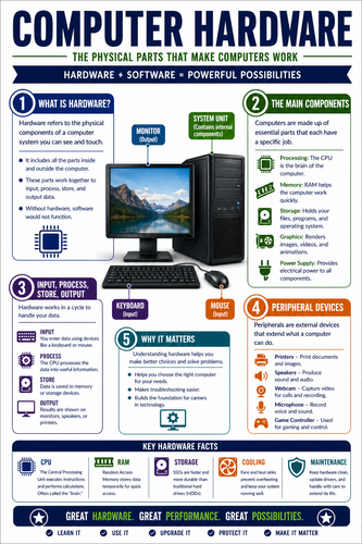 Computer Hardware I High School I Infographic