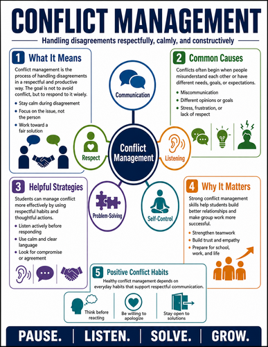 Conflict Management I High School I Infographic