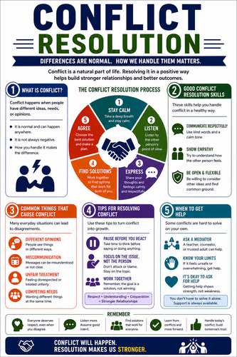 Conflict Resolution I High School I Infographic