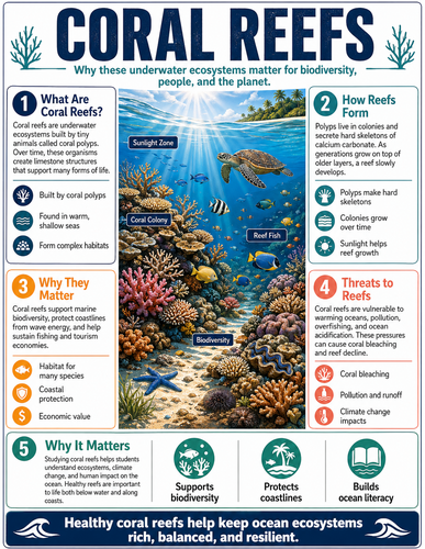 Coral Reefs I High School I Infographic