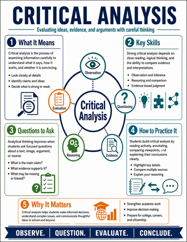 Critical Analysis I High School I Infographic