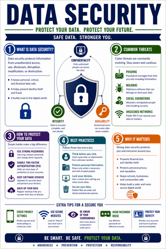 Data Security I High School I Infographic